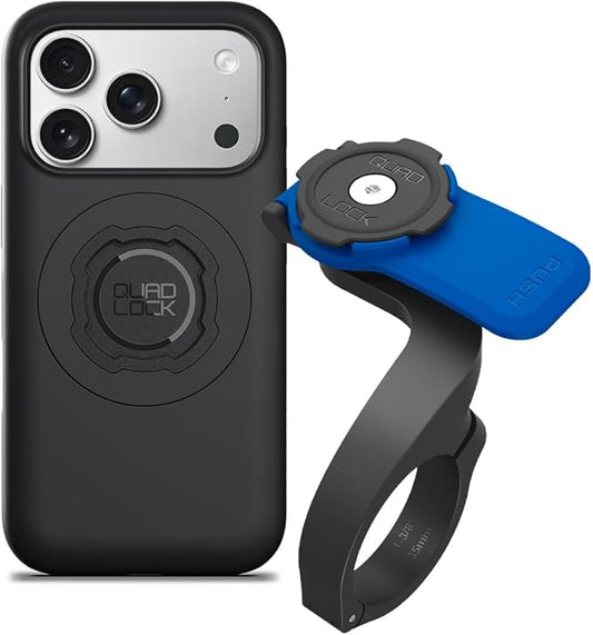 Quad Lock Out Front Handlebar Bike Phone Mount (V3) with MAG Phone Case for iPhone 17 Pro