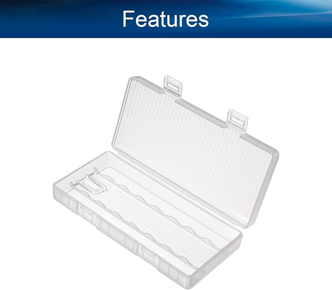 Heyiarbeit Battery Storage Case Holder Box for 8 AA Batteries, Clear Color (1 Pack)