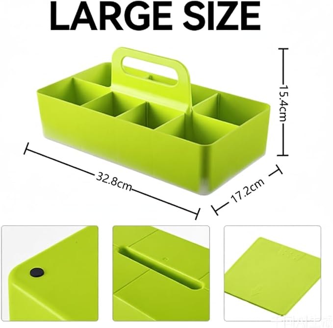 Portable Bath caddy for baby, Bathroom Makeup organizer Countertop with Handle,Skincare Organizer Caddy for Vanity,Storage Box with Handle,Large Cosmetic Display case for Dresser