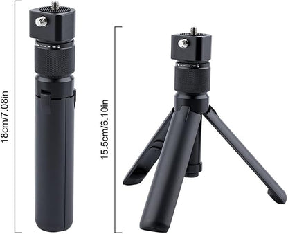 Bullet Time Handle Tripod Rotating Grip for Insta360 X5/X4/X3, DJI OSMO Pocket 3, GoPro – 360° Rotating Grip, 1/4" Thread, 6 lbs Capacity, Compact Selfie Stick & Tabletop Tripod