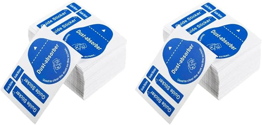 Mikikit Dust Absorber Sticker, 400pcs Dust Removal Stickers Laptop Phone Tablet Screen Cleaning Stickers LCD Dust Remover Sticker Tools for Phone Tempered Glass Screen Film