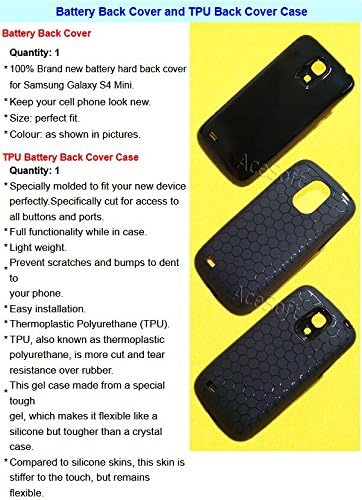 6400mAh Extended Double Layer Battery Universal Desktop Charger Black Back Door Cover Soft TPU Full Edge Protection Case Stylus Compatible with Samsung Galaxy S4 Mini I9190L Phone