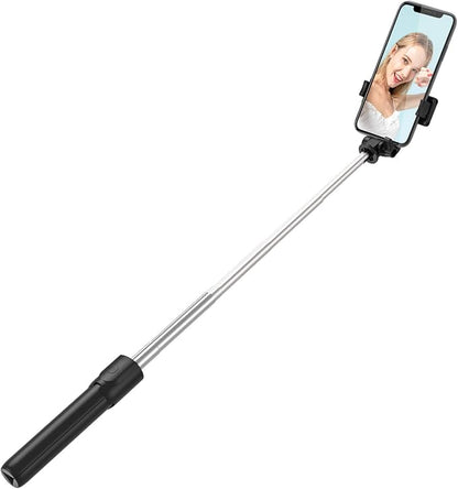 Tianle Selfie Stick, 30 Inch Phone Tripod Extendable Cell Phone Tripod Stand with Wireless Remote and Phone Holder Compatible with iPhone Android Phone for Selfie, Video Recording, Photo