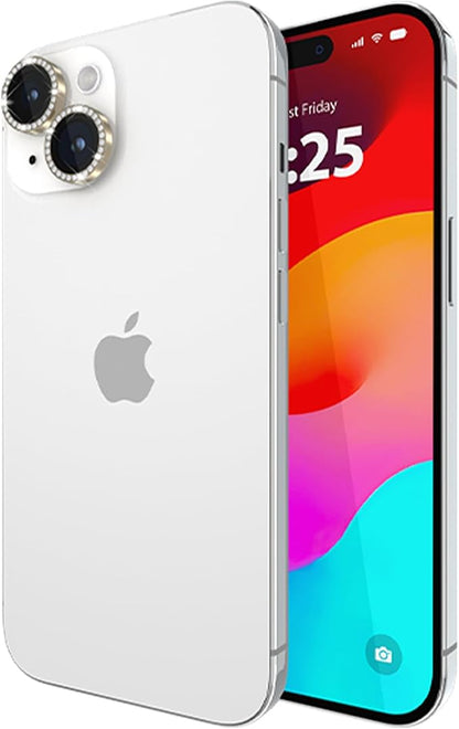 kate spade new york iPhone 15 / iPhone 15 Plus Camera Lens Protector with Aluminum Ring - Crystal