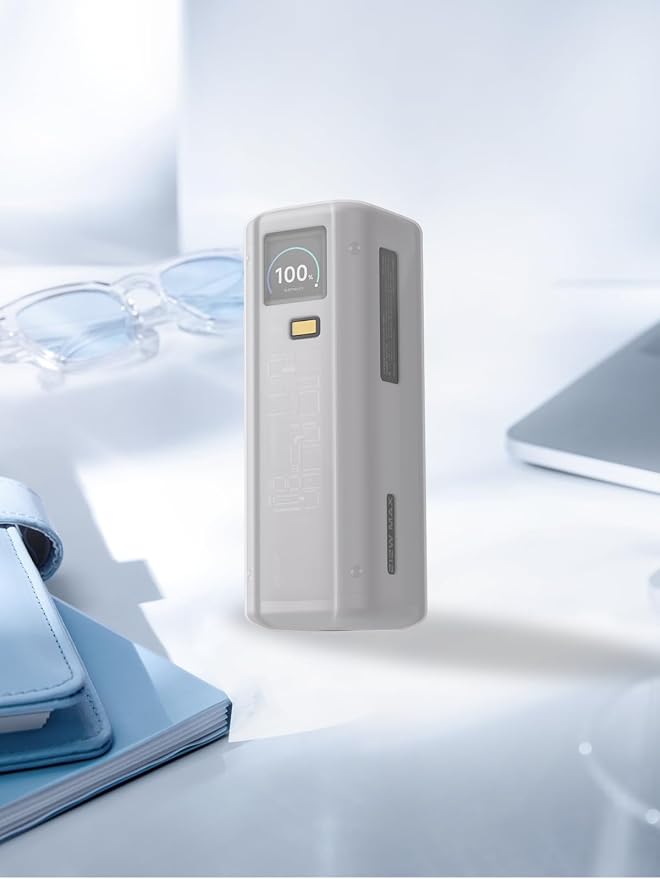 Case for Xiaomi 212W HyperCharge P03MI Power Bank 25000 mAh, Soft Silicone Protective Portable Scratch Shock Resistant with Lanyard,Grey.