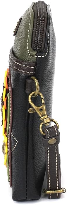 CHALA Plant Life Collection Cell Phone Crossbody Purse-Women PU Leather/Canvas Multicolor Handbag with Adjustable Strap