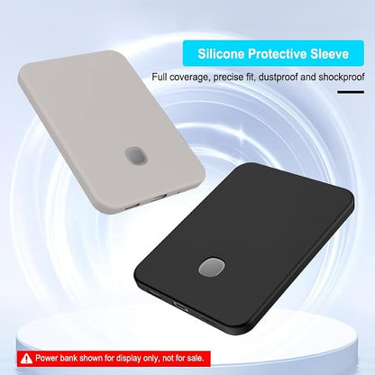 Silicone Protective Case Compatible with Xiaomi Jinsha River Magnetic Power Bank, Shockproof, Dustproof, Full Coverage, Portable Use (Pink)