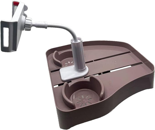 MYCENSE Hot Tub Tray Phone Stand, Waterproof Adjustable Hot Tub Accessories with Cup Holder, Serving Tray for Park, Camping Yard