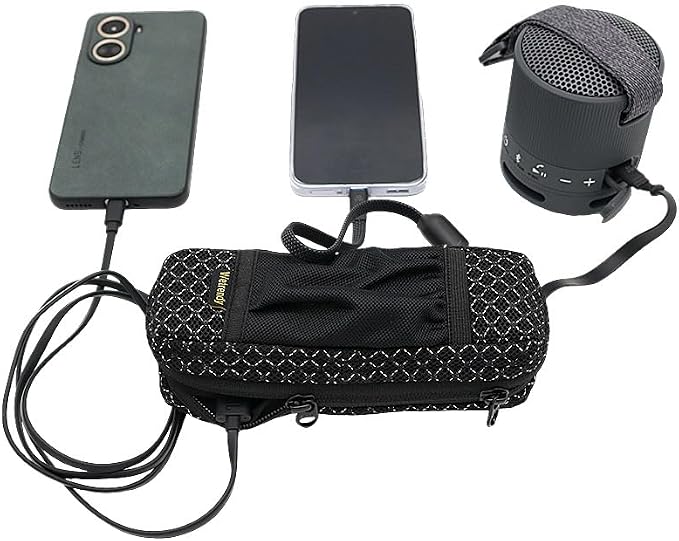 Portable Power Bank Bag for Anker A1695 Zolo 165W Power Source Breathable Ventilate Outdoors Travel Carrying Case Black