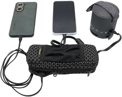 Portable Power Bank Bag for Anker A1695 Zolo 165W Power Source Breathable Ventilate Outdoors Travel Carrying Case Black