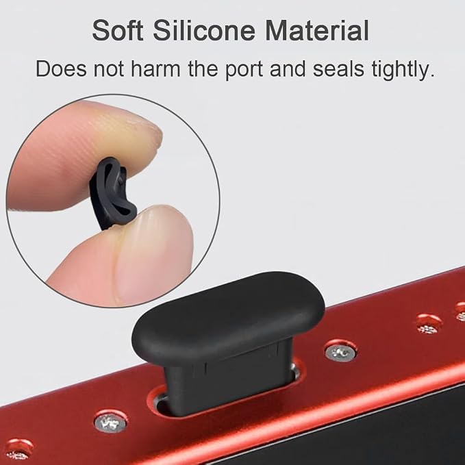 USB C Dust Plug Silicone USB C Anti Dust Port Cover Type C Charging Port Protectors Plug Compatible with iPhone 15 16 17 Pro Max Plus Samsung Galaxy Google Pixel and All USB Type C Ports