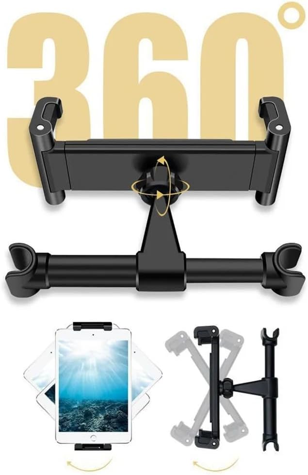Tablet Holder for Car Headrest, Car Holder for 4.7-13'' Tablet or Phone Holder Back Seat Headrest Mounting Holder for iPad Pro 12.9- Red Buckle