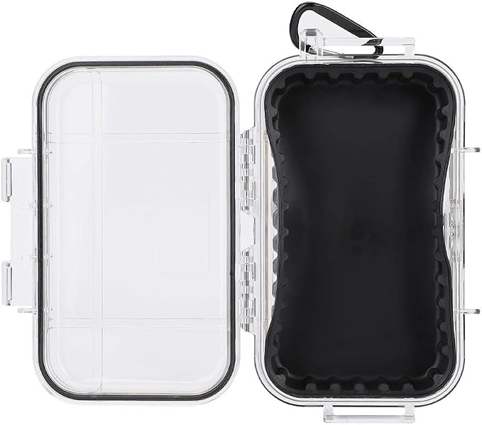 Tiiyee Small Waterproof Storage Case, Outdoor Survival Waterproof Dry Box Protective Case Shockproof Airtight Carry Box Container Floating Hard Shell for EDC Tools Phone Keys Watches Travel Fishing