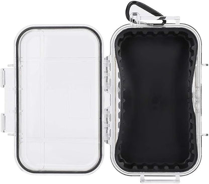 Tiiyee Small Waterproof Storage Case, Outdoor Survival Waterproof Dry Box Protective Case Shockproof Airtight Carry Box Container Floating Hard Shell for EDC Tools Phone Keys Watches Travel Fishing