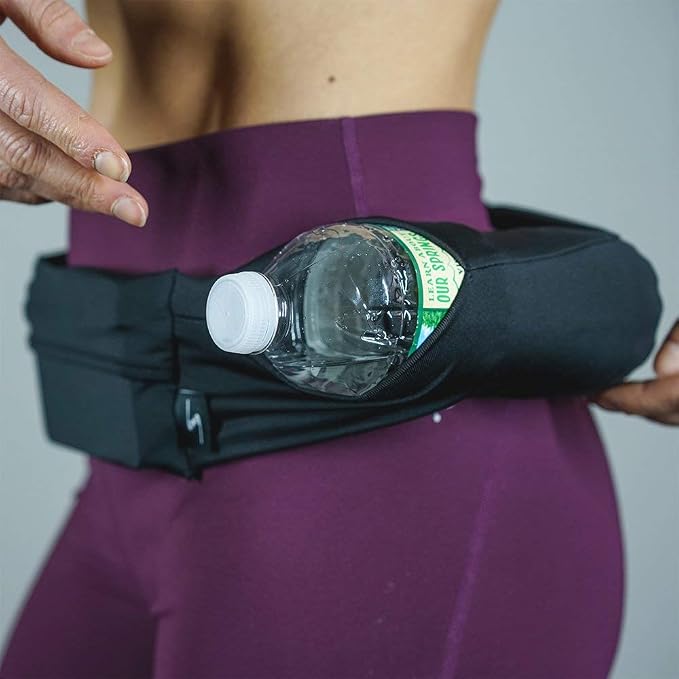 3 Pocket Adjustable Running Belt Waist Pack, Fanny Pack For Working Out With Sweat Resistant Backing, Holds All iPhone Models