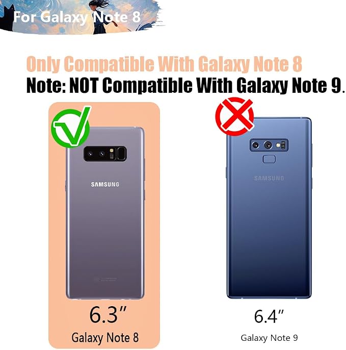 Sitong Upgraded Battery Case for Samsung Galaxy Note 8, 6500mAh Rechargeable Battery Charging Charger Case, Add 1.4X Extra Juice (6.3 Inches) Black
