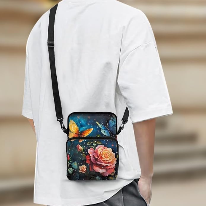 Men's Crossbody Bag, Small Cell Phone Wallet, Women's Shoulder Handbag, Travel Gym Bag