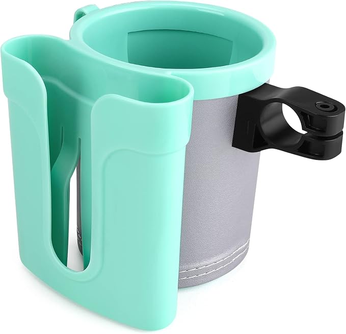Accmor 3-in-1 Bike Cup Holder with Cell Phone Keys Holder, Bike Water Bottle Holders, Universal Bar Drink Cup Can Holder for Bicycles, Motorcycles, Scooters, Grey Green