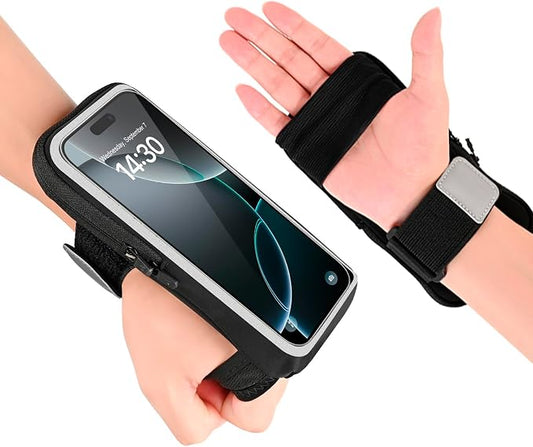 Phone Holder for Running, Wristbands Frearm Band Up to 6.9″, Cell Phone Armband for iPhone 16 15 14 13 12 11 Pro Max XS XR X Plus Galaxy Pixel, Workout Running Gear Essentials Fitness