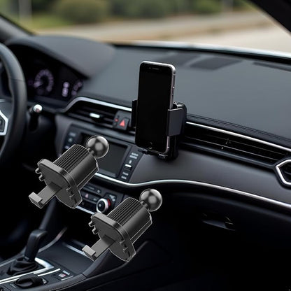 2Pcs Black Universal Air Vent Clip for Car Phone Mount Cellphone Holder Vent Grip W Joint Ball Dia- for Most Car Bracket Universal Air Vent Clip for Phone Cellphone Holder Grip (17mm)