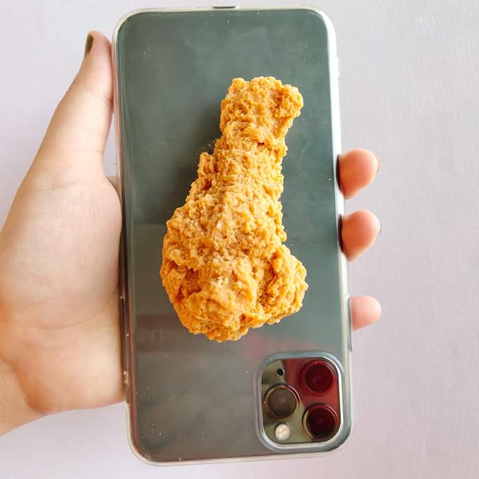 Cute Funny Phone Case Cover for iPhone 15 Series,Super Vivid 3D Fried Chicken Leg Shape Soft TPU Protective Case Cover for iPhone 15/15 Pro/15 Pro Max/15 Plus (for iPhone 15 Plus-6.7')