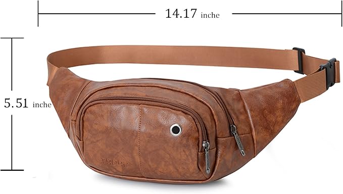 DAITET Crossbody Fanny Pack for Men&Women,Large Waist Bag & Hip Bum Bag with Adjustable Strap for Outdoors Workout Traveling Casual Running Hiking Cycling