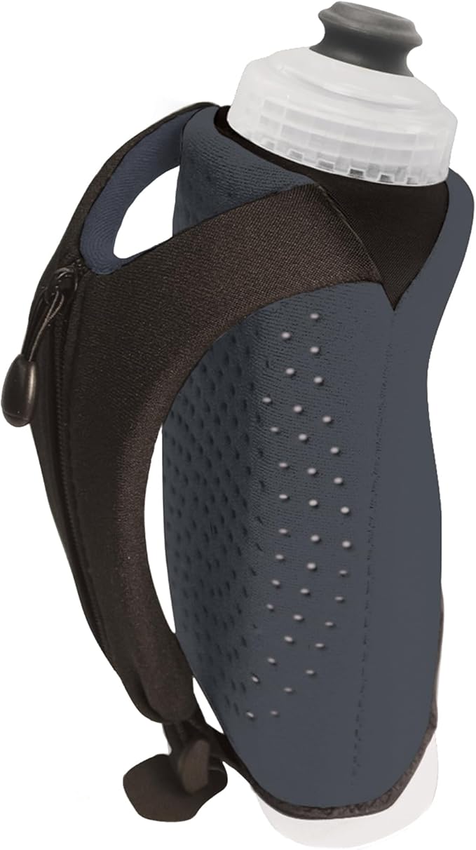 Amphipod Hydraform Ergo-Lite Handheld Water Bottle, BPA-Free Minimalist Insulated Hydration for Ultra-Running & Walking - Charcoal - 16 oz