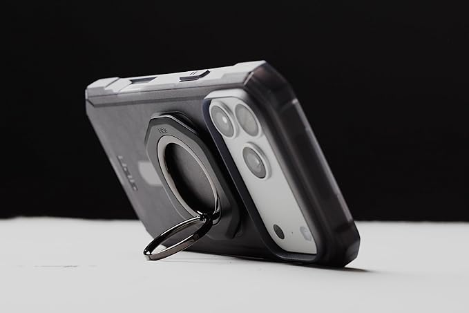 URBAN ARMOR GEAR UAG Mag Ring Stand LT - Ultra Strong Magnet MagSafe Compatible Metal Phone Ring Grip 360 Rotation Multi-Viewing Kickstand, Black