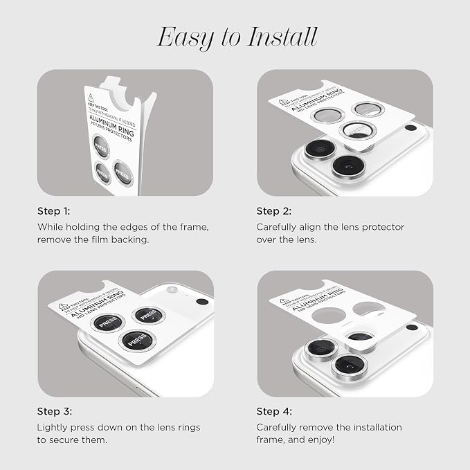 Case-Mate Camera Lens Protector with Aluminum Twinkle Rings for iPhone 17 Pro Max/iPhone 17 Pro - Double Tempered Glass, Anti-Scratch - Ultra HD View with Night Shooting, Case Friendly, Easy Install