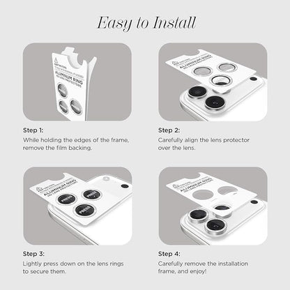 Case-Mate Camera Lens Protector with Aluminum Twinkle Rings for iPhone 17 Pro Max/iPhone 17 Pro - Double Tempered Glass, Anti-Scratch - Ultra HD View with Night Shooting, Case Friendly, Easy Install