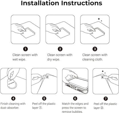 SMALLRIG 3 Pack Screen Protector, Tempered Glass Screen Protector for DJI Osmo Nano, Ultra-thin and Hardness with Cleaning Tool and Filter Cloth