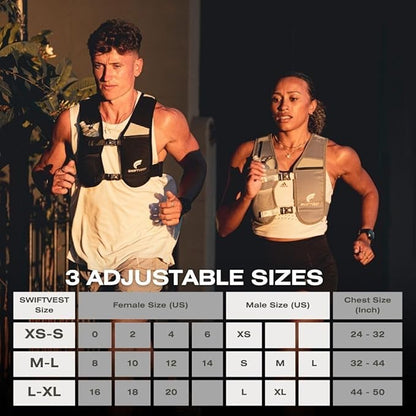 Running Phone Holder Vest with 500ml/17oz Water Bottle | Reflective Hydration Vest | Adjustable | Light | 6 Pockets for Running Accessories | Unisex