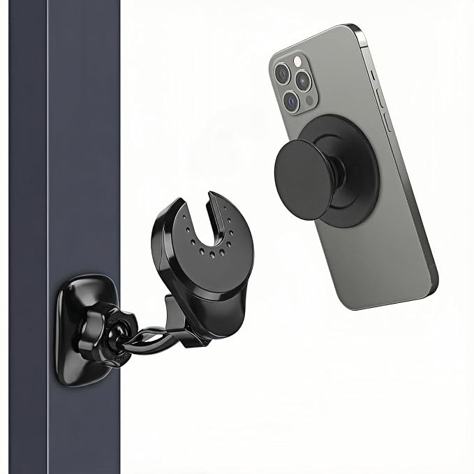 TDTOK Magnetic Gym Phone Holder for Popsocket, Strong Base Magnets Phone Holder Compatible for Popsocket, Support Gym Accessories Golf Cart and Any Metal Surface