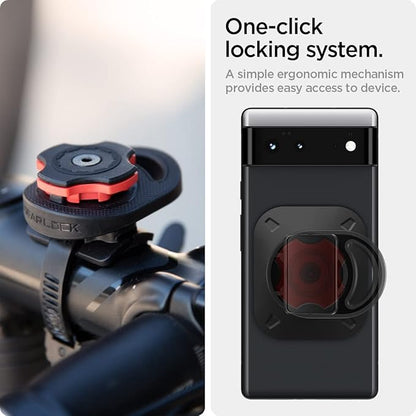 Spigen Life Gearlock Bike Phone Mount/Bike Phone Holder with Universal Adapter for Motorcycle, Classic, Electric, Scooter and Mountain Bike - Compatible with Most Phones