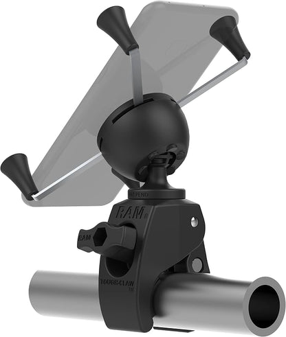 RAM MOUNTS X-Grip Large Phone Mount with RAM Snap-Link Tough-Claw RAM-HOL-UN10-400U for Motorcycle, ATV/UTV, Bike