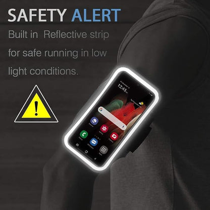 Galaxy S25+ S24+ Armband, JEMACHE Gym Running Workouts Arm Band for Samsung Galaxy S25/S24/S23/S22/S21 Plus (Purple)