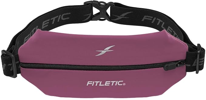 Fitletic Active Lifestyle Fanny Pack & Mini Sports Running Belt For Men & Women – Lightweight, Low Profile- Ultra-Soft Expandable Lycra Pouch - Fits All Phones – Inner Pocket