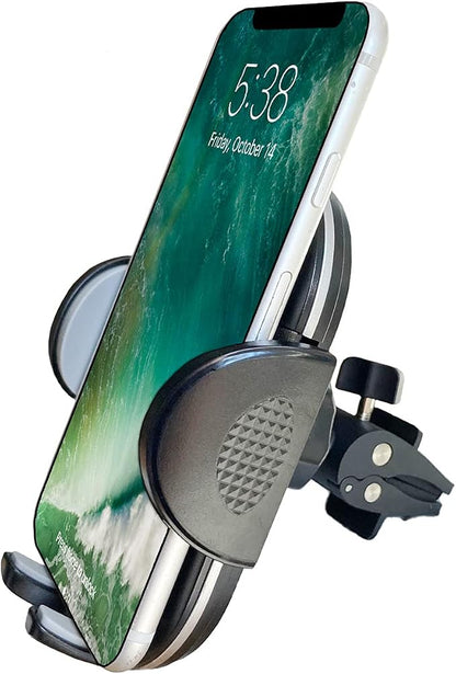 Fugetek Phone Holder Air Vent Mount, Adjustable Cradle, Durable Metal Clip Plates, 360 Rotation, Compatible with iPhone & Android Phones