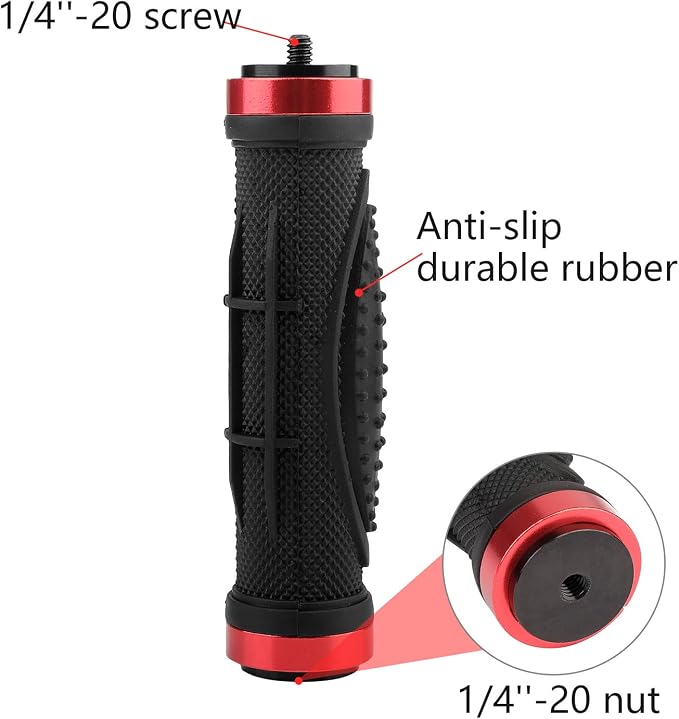 Camera Handle Grip Mount, ChromLives 1/4'' Camera Stabilizer, DSLR Top Handheld Grip with 1/4'' Male Screw for Digital Video Camera Camcorder Action Camera LED Video Light Smartphone 2Pack