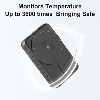 SIXTHGU Magnetic Portable Charger, 3 in 1 Wireless Power Bank for Magsafe 5000mAh Battery Pack, PD20W Fast Charging with Built-in USB-C Cable, S05 for iPhone 17/16/15/14 Series, Apple Watch/Airpods