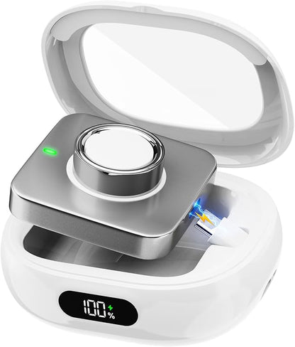 Wireless Charging Case Compatible with Ou-ra Ring Gen 4 & 3 Charger, 2000mAh Portable Charging Case with LED Display for Fitness & Travel, 30-Day Runtime (Official Charger Not Included) White