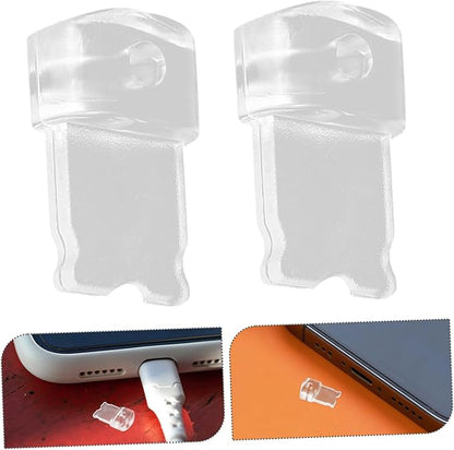 Housoutil 30pcs Transparent Charging Port Plugs Dustproof Protective Sleeves for Accessories Simple Installation Lightweight Convenient Essential for Preventing Debris