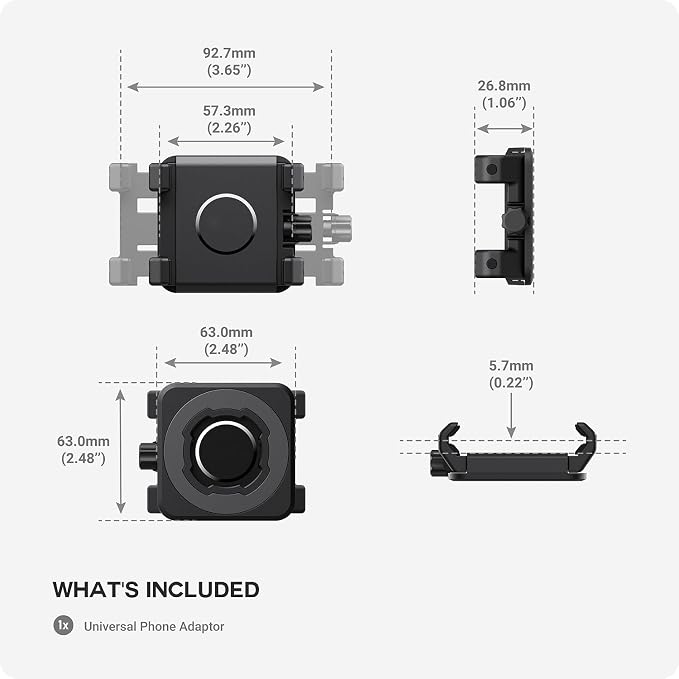 Magnetic Universal Adaptor Clamp Holder Compatible with Quad Lock Mount