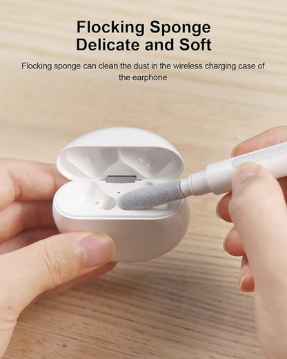 Hagibis Cleaning Pen for Airpods Pro 1 2 3 Multi-Function Cleaner Kits Soft Brush for Bluetooth Earphones Case Cleaning Tools for iPhone 16 15 Pro Max LEGO Camera Lens (White)
