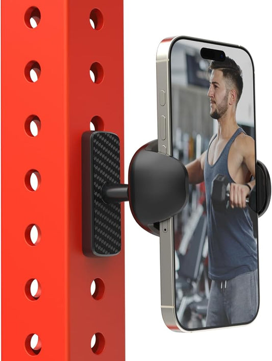 TONDA Gym Magnetic Phone Holder【Strong Magnets】 360 Adjustable Magnetic Phone Mount, Phone Tripod Holder Gym Accessories for Women Men Workout Essentials for 4-7" Smartphones