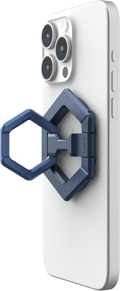 URBAN ARMOR GEAR UAG Magnetic Ring Stand Compatible with MagSafe Magnet, Removable Metal Finger Ring Grip 360 Rotation Adjustable Kickstand for iPhone 17, Galaxy S26, Mallard/Bright Blue