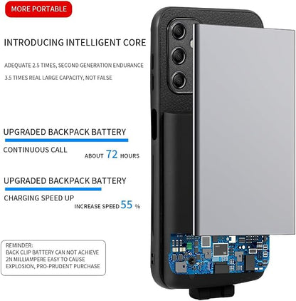 Battery Case for Galaxy A73, Extended Charging Cases for Samsung Galaxy A73 Rechargeable External Backup Power Bank Charger Cover, 5000mAh, Black