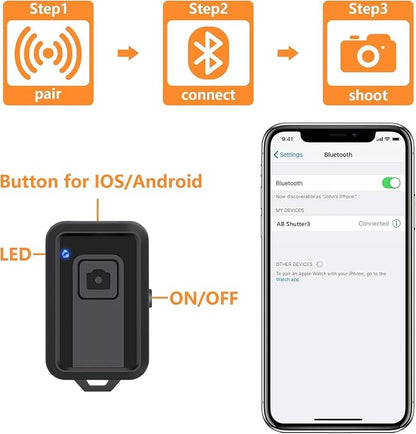 LINKCOOL Mini Phone Tripod, Lightweight Tabletop Travel Stand with 360° Metal Ball Head, Smartphone Mount & Remote Control for iPhone Samsung Cellphone Camera Gopro Small DSLR