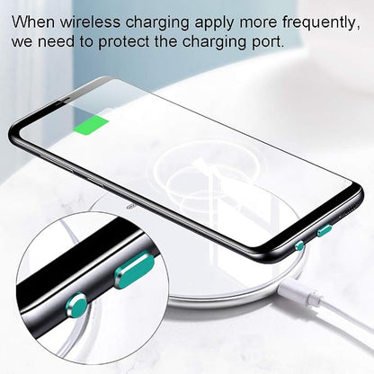 USB C Port Cover Plugs Metal Anti Dust Cap Protectors 2 PCS for Smartphone MacBook Pro Air Laptop Charging Port with SIM Card Removal Pin Compatible with Samsung Galaxy S24 S23 S22 S21 (Green)