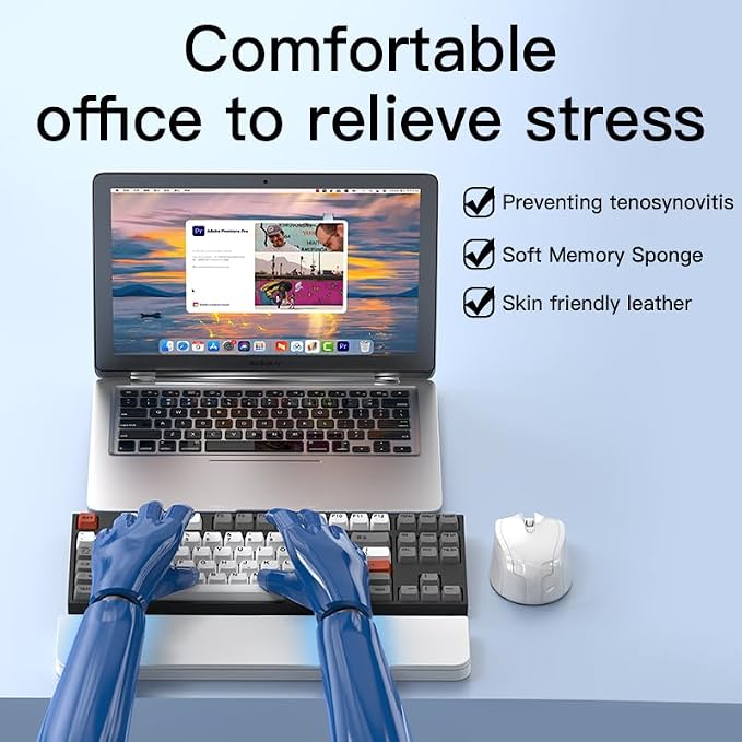 Keyboard Cleaner - Upgraded Keyboard Wrist Rest | Phone Cleaning Kit(White)